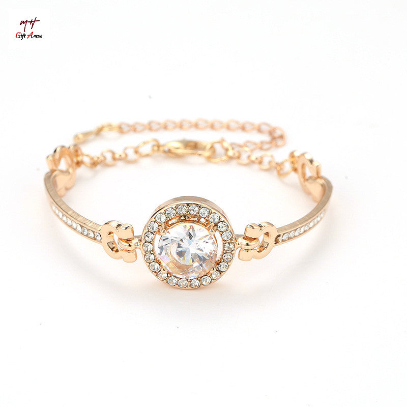 Luxury Round Big Zircon Bracelet Fashion Adjustable Bracelet For women Jewellery