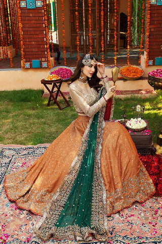 Ayesha Imran bridal maxi RUEDAD E SAHR-A ravishing blush long frock