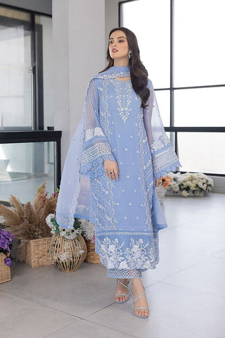 Azure embroided suit