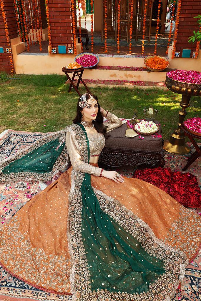Ayesha Imran bridal maxi RUEDAD E SAHR-A ravishing blush long frock