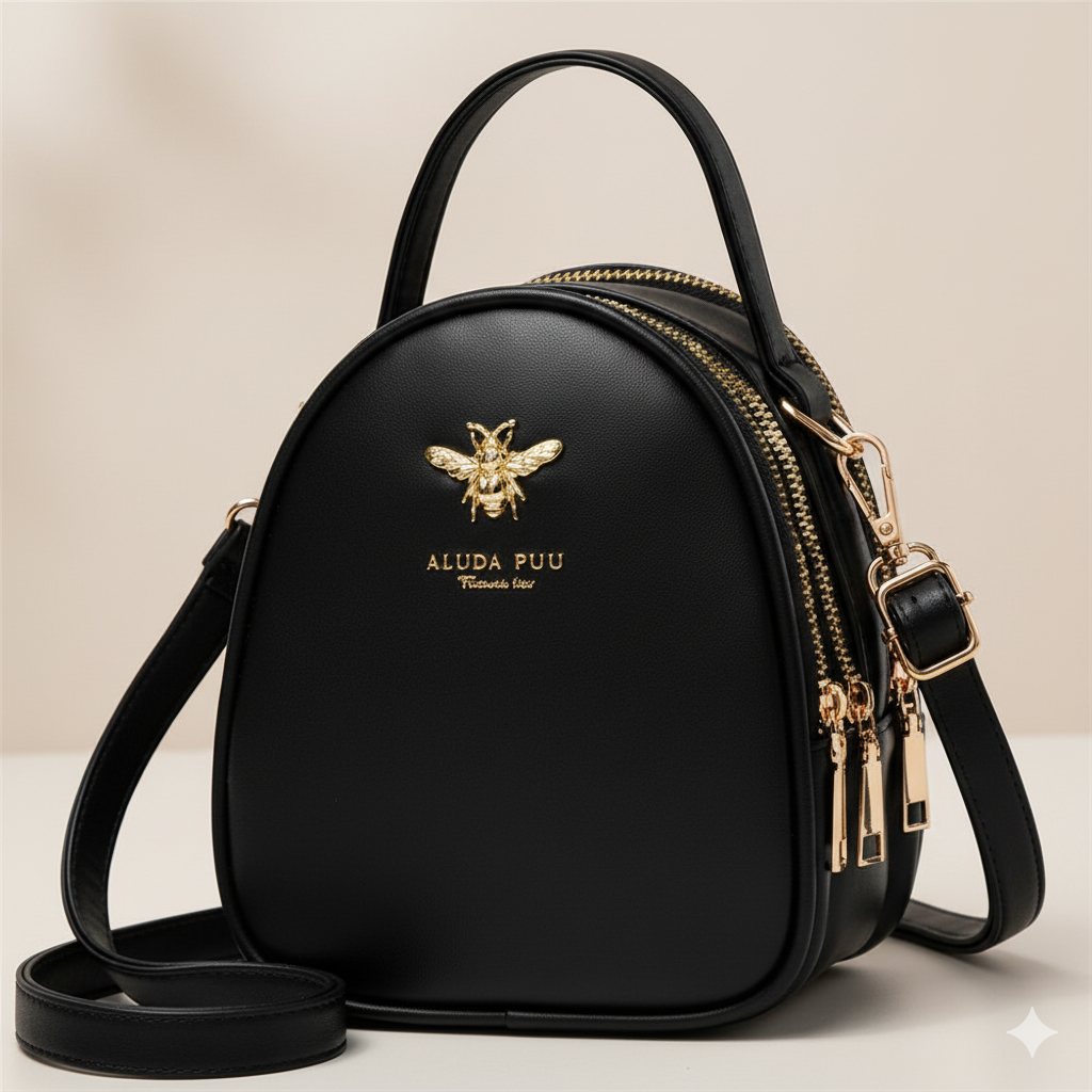 Stylish All-in-One Leatherette Mini Backpack & Crossbody Bag
