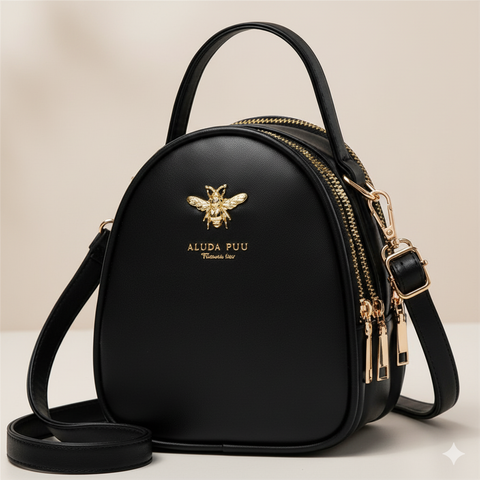 Stylish All-in-One Leatherette Mini Backpack & Crossbody Bag