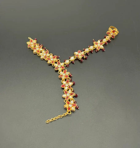 Fine Quality Gold-Plated Kundan Angla (Anklet) – Pearl Accents