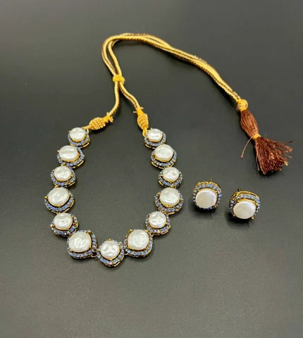 Designer Mother of Pearl Necklace Set