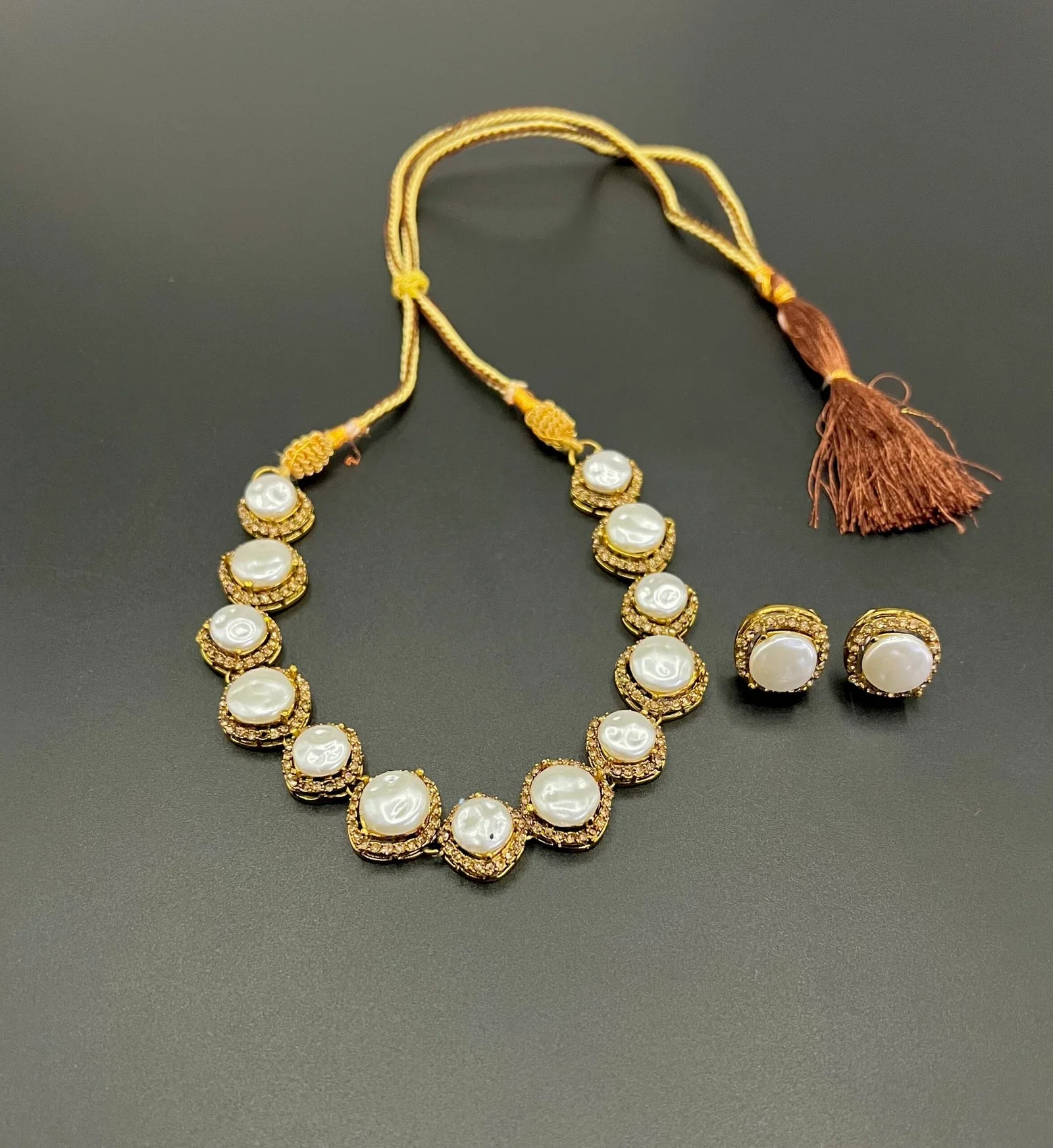 Designer Mother of Pearl Necklace Set